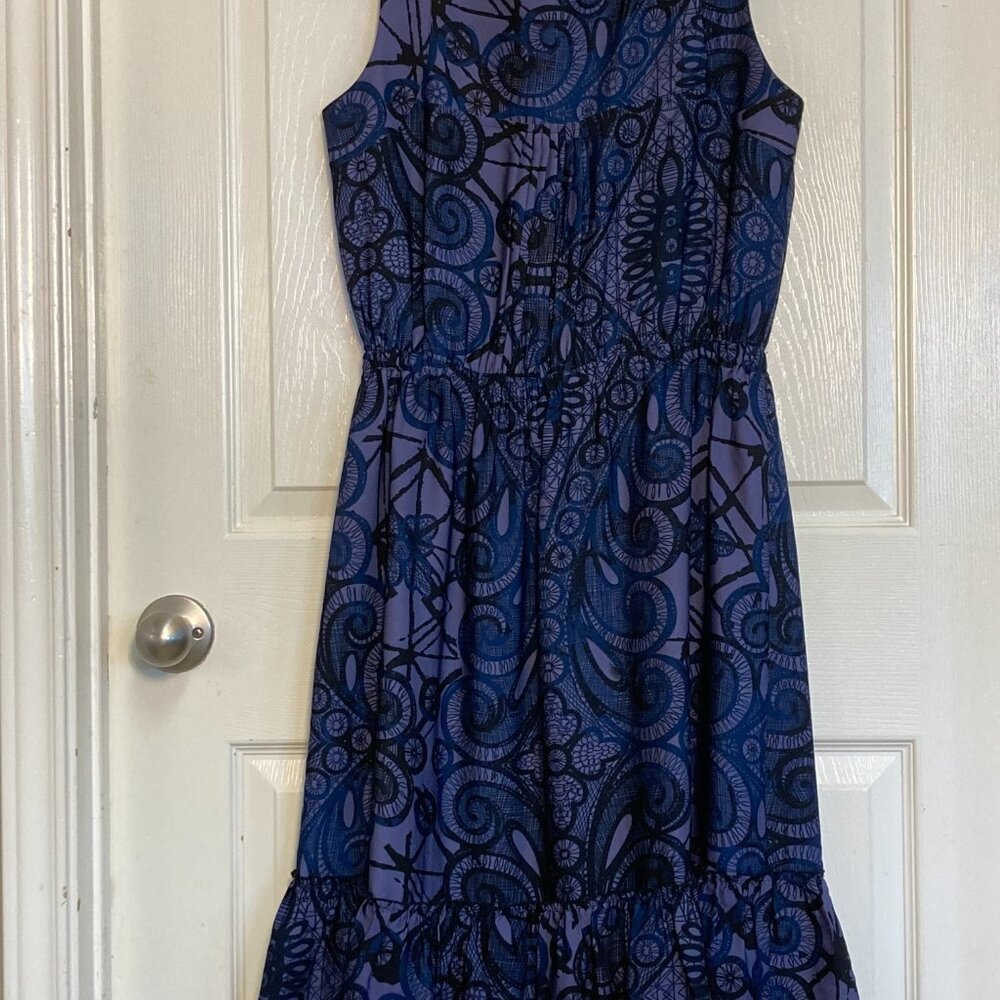 Women's dress by Banana Republic purple with pattern sze 4 - Picture 3 of 4